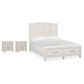 Nicolette Home Willowbrook Queen Storage Bed with Two Nightstands in Egg Shell White, , large