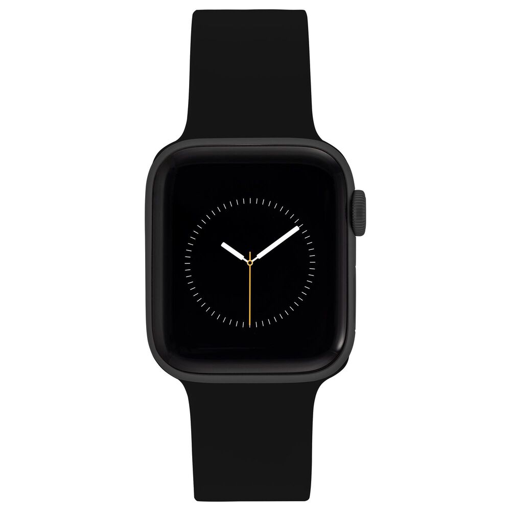 WITHit Keeperless Silicone Band for 42/44/45mm Apple Watch Series 1-7 in Black, , large