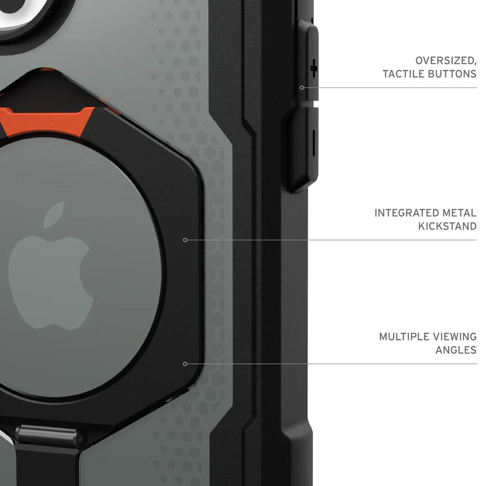UAG Plasma XTE Series MagSafe Case for Apple iPhone 16 in Black and Orange, , large