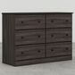 Lemoore Essential 45" 6-Drawer Dresser in Grey Walnut, , large