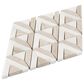 Soho Studio Avant Garde Asian Statuary and Wooden Beige 7" x 8" Triangle on Marble Mosaic Sheet, , large