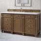 James Martin Bristol 60" Single Bathroom Vanity Cabinet in Saddle Brown, , large