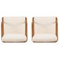 Hearth and Haven Canape Outdoor Club Chair with Curved Arms and Cushions in Cream (Set of 2), , large