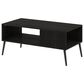 HOMLUX 2-Tier Mid-Century Modern Coffee Table in Espresso, , large
