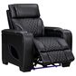 Titanic Furniture All Star Power Recliner with Power Headrest in Black, , large