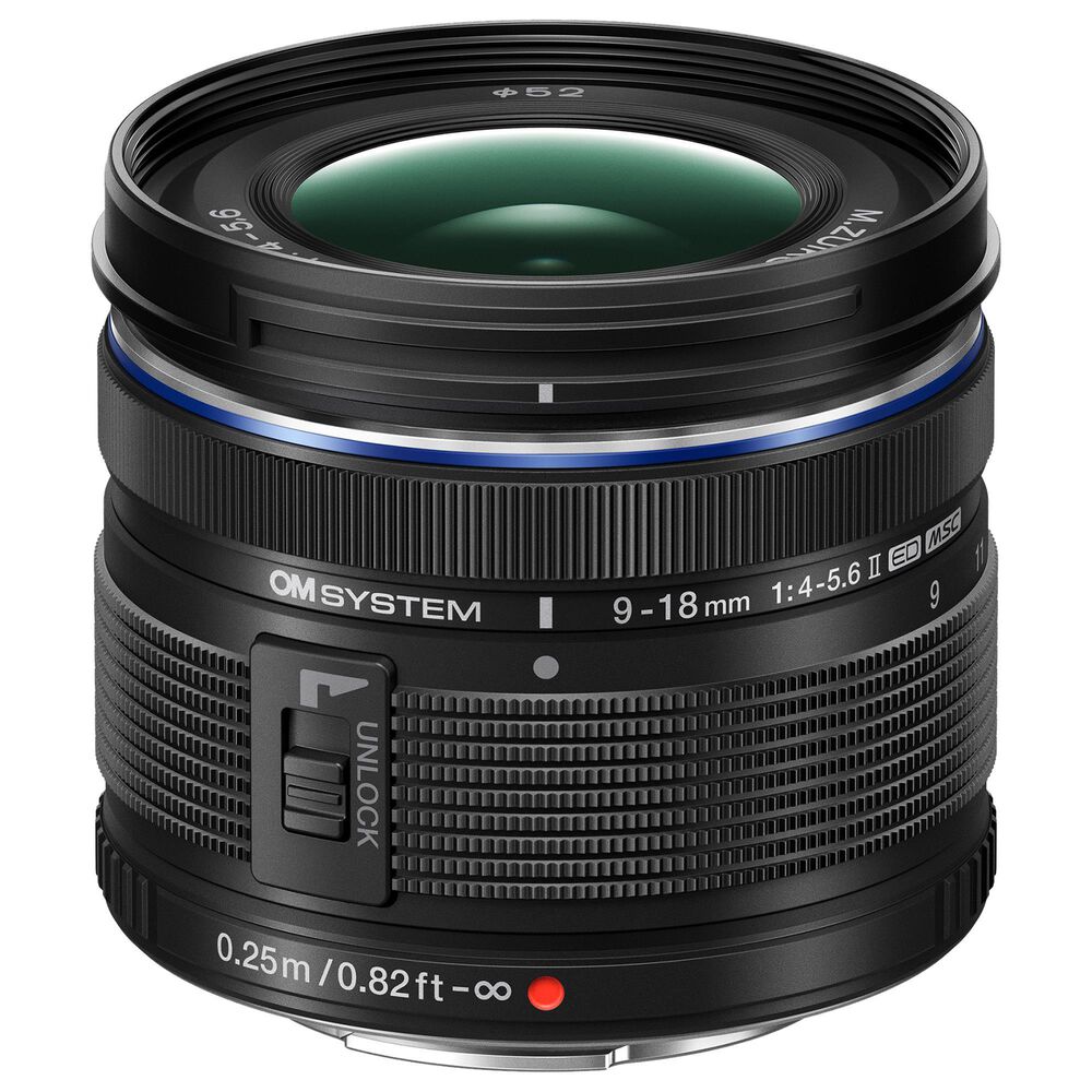 OM- System M.Zuiko Digital ED 9-18mm f/4.0-5.6 II Lens in Black, , large