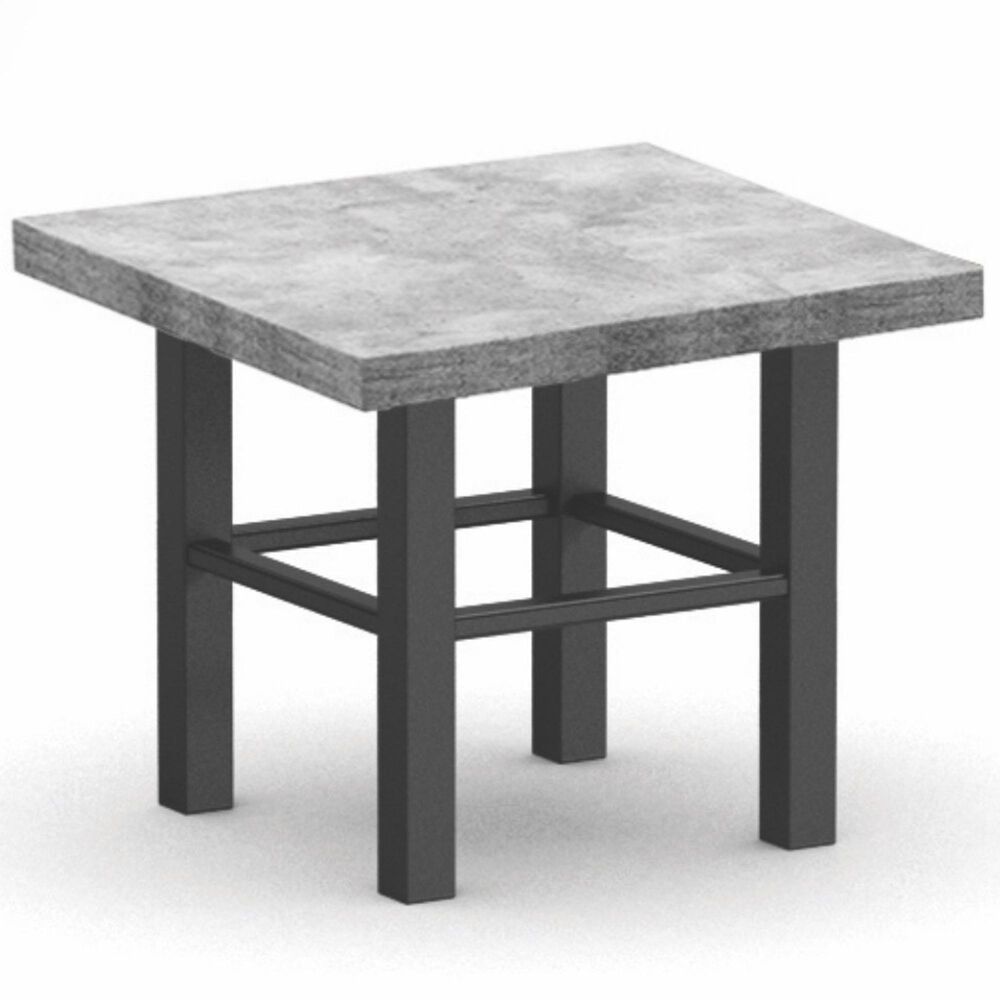 Homecrest Concrete Table Top End Table in Grey, , large