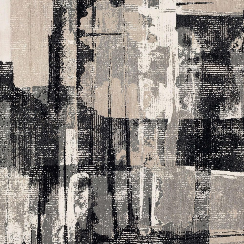 Karastan Epiphany Brush Strokes 2&#39;4&quot; x 7&#39;10&quot; Soot Runner, , large