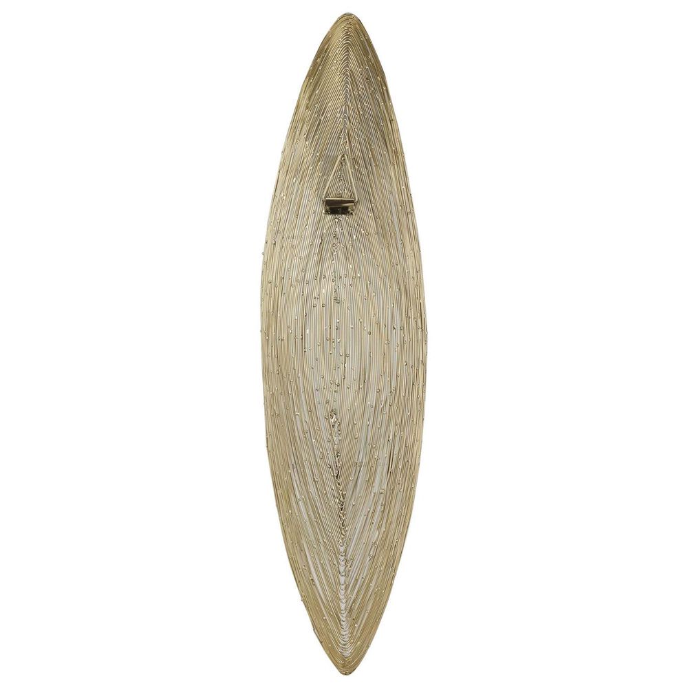 Maple and Jade Single Candle Wall Sconce in Brass, , large