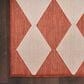 Nourison Positano Geometric Terracotta 4" x 6" Indoor/Outdoor Area Rug, , large