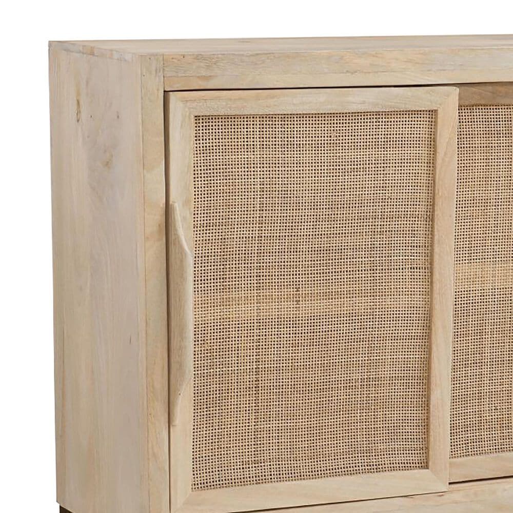 37B Urban Boho Raphael Cabinet with Two Sliding Doors in Natural and Gold, , large