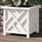 Timberlake 15.5" Lattice Design Planter Box in White, , large