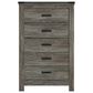 Ashley Frandern 6-Piece Full Bookcase Storage Bedroom Set in Rustic Warm Gray, , large