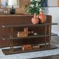 Artistica Home Andare Sofa Table in Dry Brown and Antiqued Brass, , large