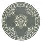 Oriental Weavers Marina 7"10" Round Grey and Ivory Area Rug, , large