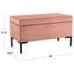 Kinfine Medium Metal Storage Bench in Blush, , large