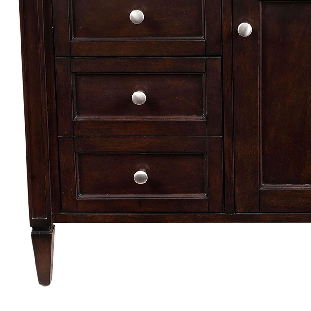 James Martin Vanities Brittany 48&quot; Single Bathroom Vanity in Burnished Mahogany with 3 cm Arctic Fall Solid Surface Top and Rectangle Sink, , large