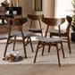 Baxton Studio Danica Side Chair with Light Grey Cushion in Walnut Brown (Set of 4), , large