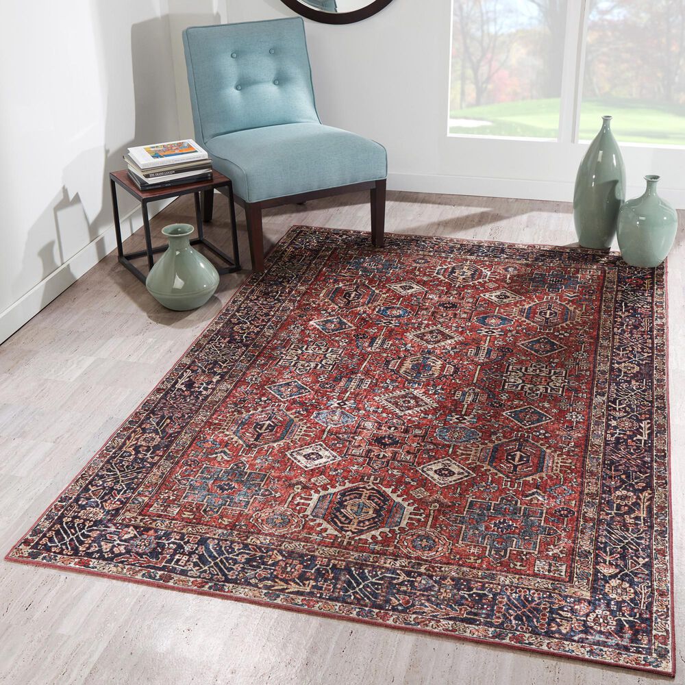 Momeni Karachi KAR-2 6&#39; x 9&#39; Rust Area Rug, , large