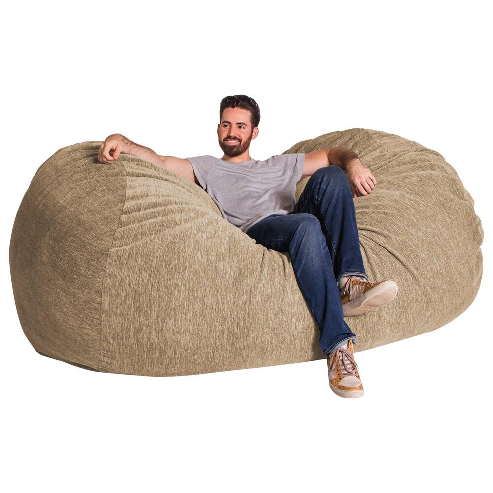 Jaxx 7&#39; Bean Bag Sofa in Beige, , large