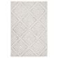 Safavieh Micro-Loop MLP262F 4" x 6" Gray and Ivory Area Rug, , large