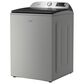 Maytag 5.2 Cu. Ft. Smart Pet Pro Top Load Agitator Washer and 7.4 Cu. Ft. Smart Gas Top Load Dryer Laundry Pair in Classic Silver, , large