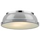 Golden Lighting Duncan 14" Flush Mount in Chrome and Glossy Gray, , large