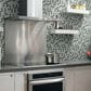 Shaw Molten Hexagon Nickel 11.49" x 11.02" Glass Mosaic Sheet, , large