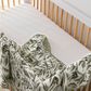 New Haus Olive Branches Muslin Quilt in Green and White, , large