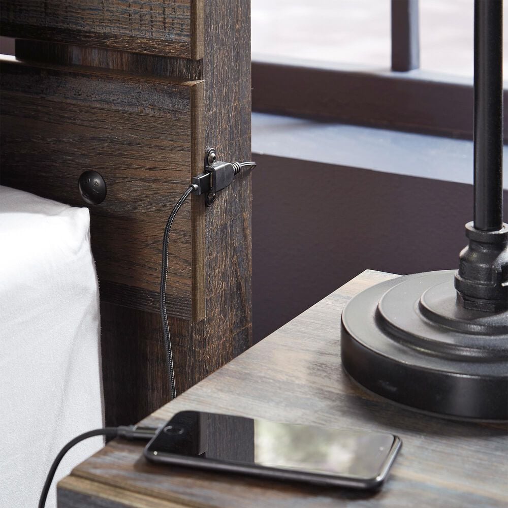 Ashley Drystan Queen Storage Bed with 2 Drawers in Brown Rustic, , large