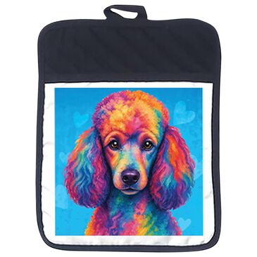 1 Brilliant Gift Painted Pets Poodle Pot Holder in White, , large