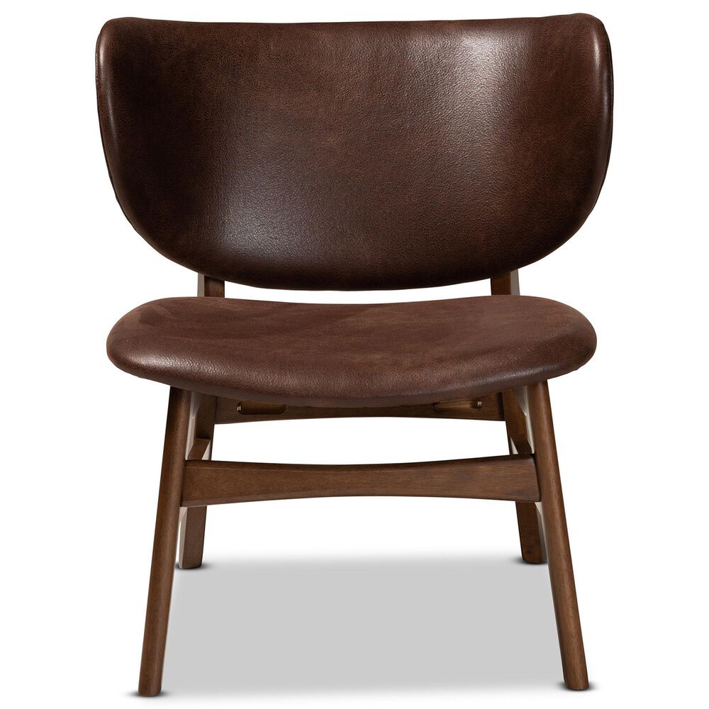 Baxton Studio Marcos Accent Chair in Dark Brown, , large