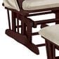 Suite Bebe Memphis Glider and Ottoman with Beige Cushion in Espresso, , large