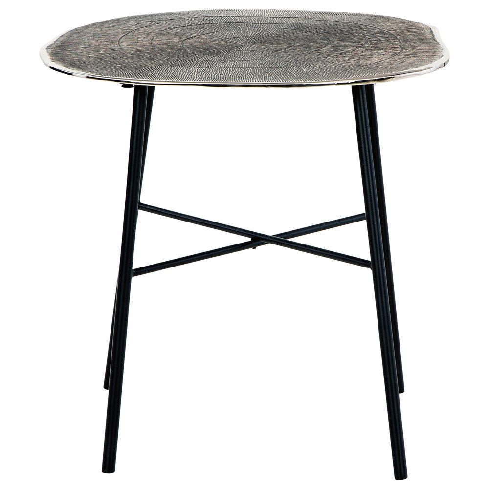 Ashley Laverford End Table in Chrome and Black, , large