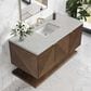 James Martin Vanities Marcello 48" Single Bathroom Vanity in Chestnut with 3 cm Eternal Jasmine Pearl Quartz Top and Rectangular Sink, , large