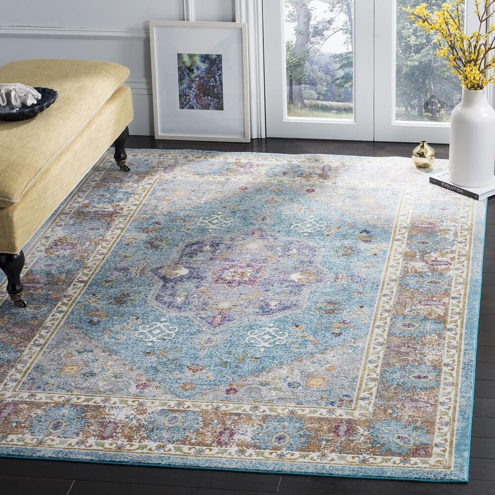 Safavieh Aria ARA100B 10&#39; x 14&#39; Blue and Creme Area Rug, , large