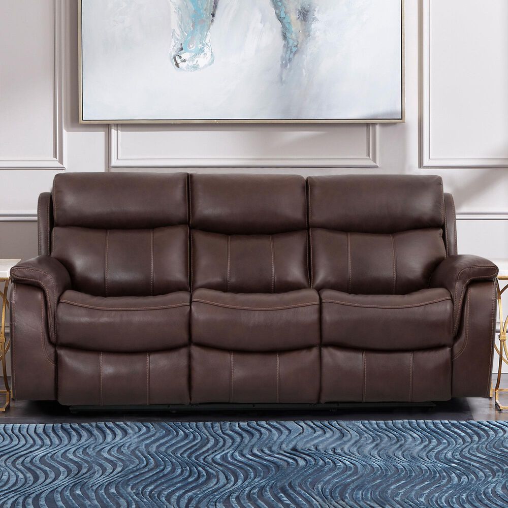 Oxford Furniture Manual Reclining Sofa in Brazil Cocoa, , large