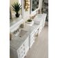 James Martin Vanities De Soto 118" Double Bathroom Vanity in Bright White with 3 cm Carrara White Marble Top, , large