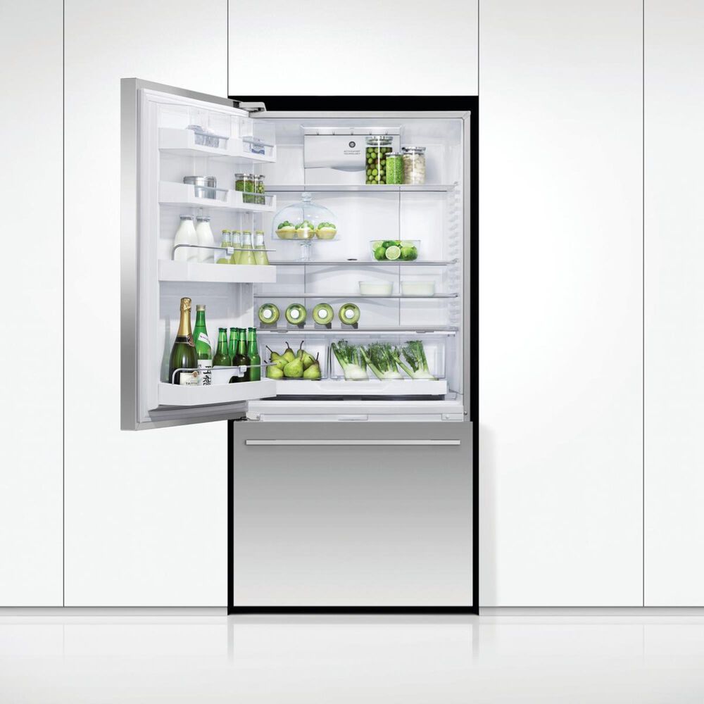 Fisher &amp; Paykel 17 Cu. Ft. ActiveSmart Counter Depth Bottom Freezer Refrigerator Left Hinge, , large