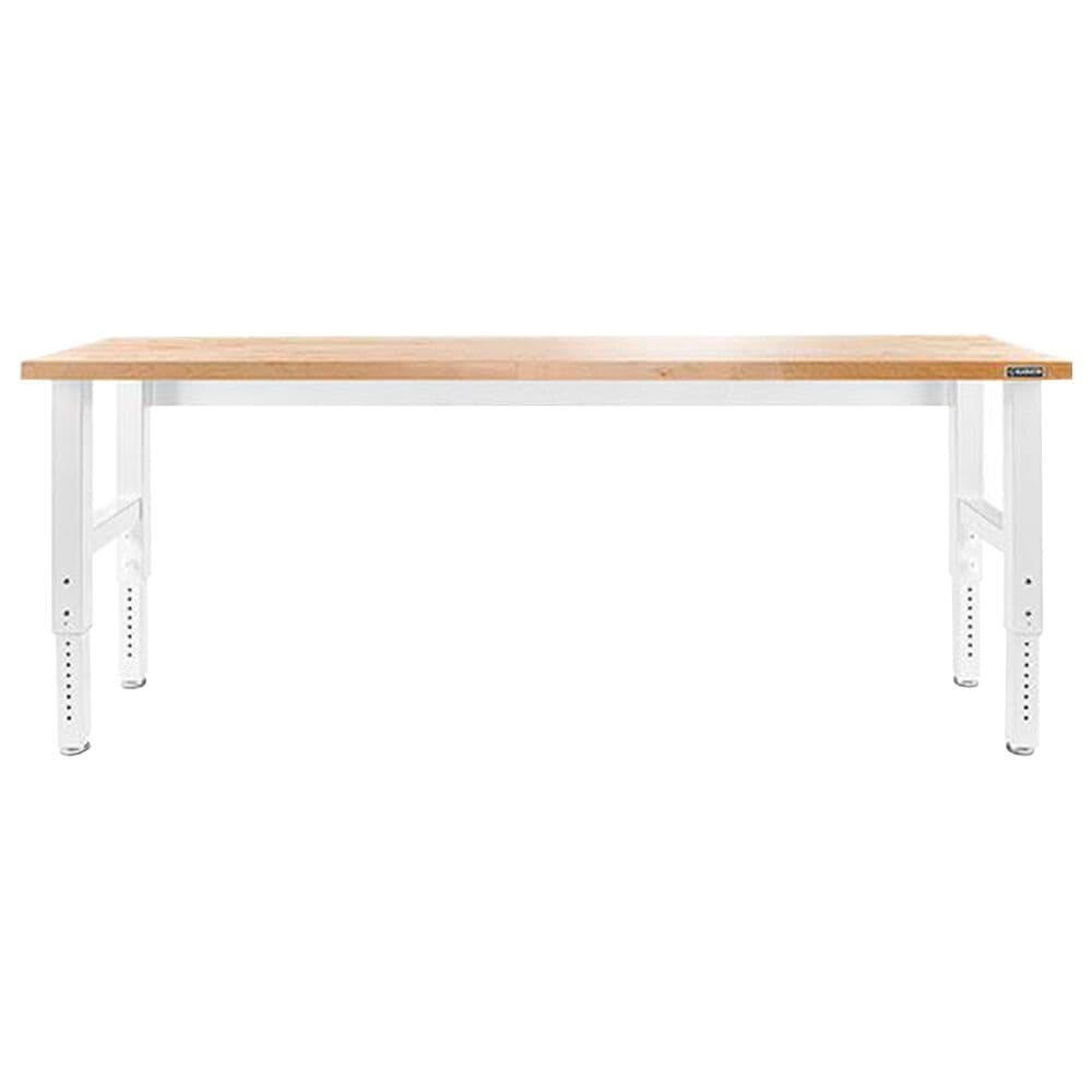 Gladiator 8" Adjustable Height Hardwood Workbench in White, , large