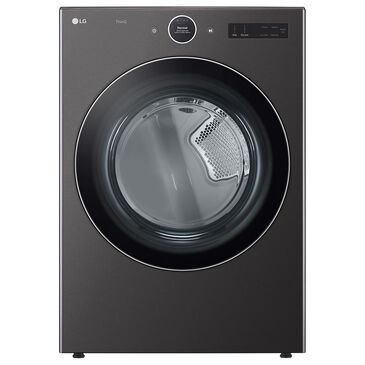 LG 7.4 cu. ft. Ultra Large Capacity Smart Front Load Electric Dryer with Built-In Intelligence & TurboSteam in Black Steel, , large