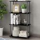 HOMLUX Turn-N-Tube 4-Tier Multipurpose Shelf Display Rack in Black and Grey, , large