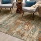 Karastan Marash 5" x 7"6" Beige, Rust Red and Blue Area Rug, , large