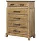 Sterling Timber Bellamy Lane 6 Drawer Chest in Caramel, , large