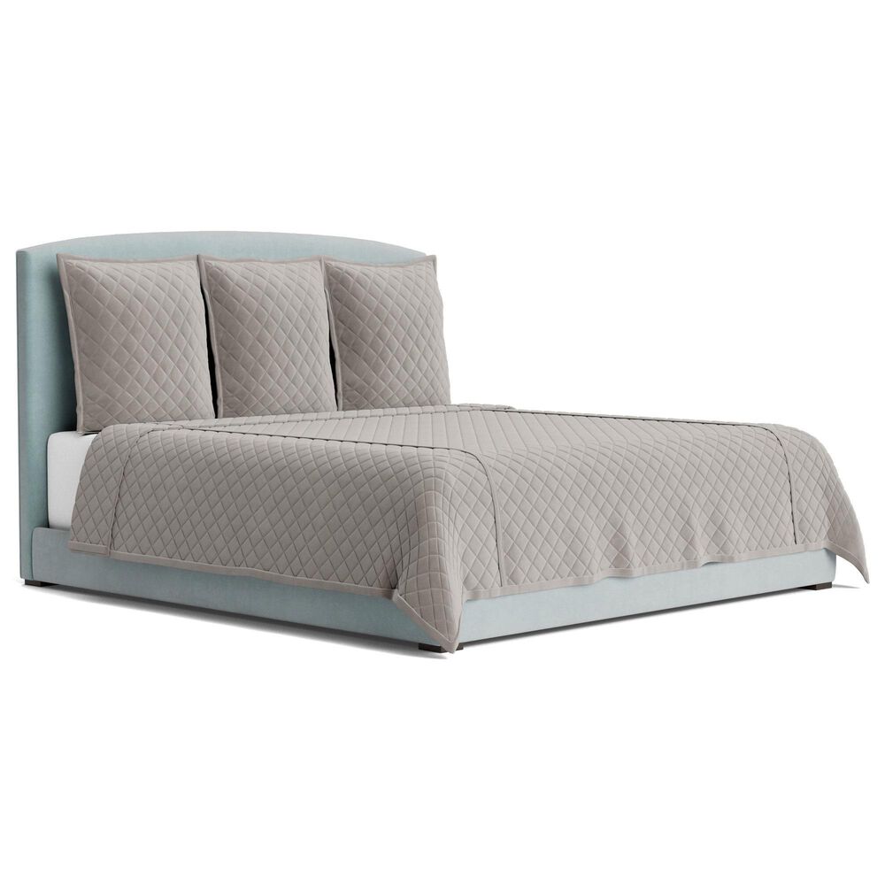 Ann Gish 4-Piece King Velvet Coverlet Set in Grey, , large