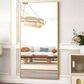 HOMLUX 58" x 18" Rectangular Leaning Floor Mirror in Gold, , large