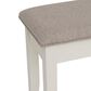 Linon Home Decor Jane Storage Bench with Light Grey Cushion in Vanilla White, , large