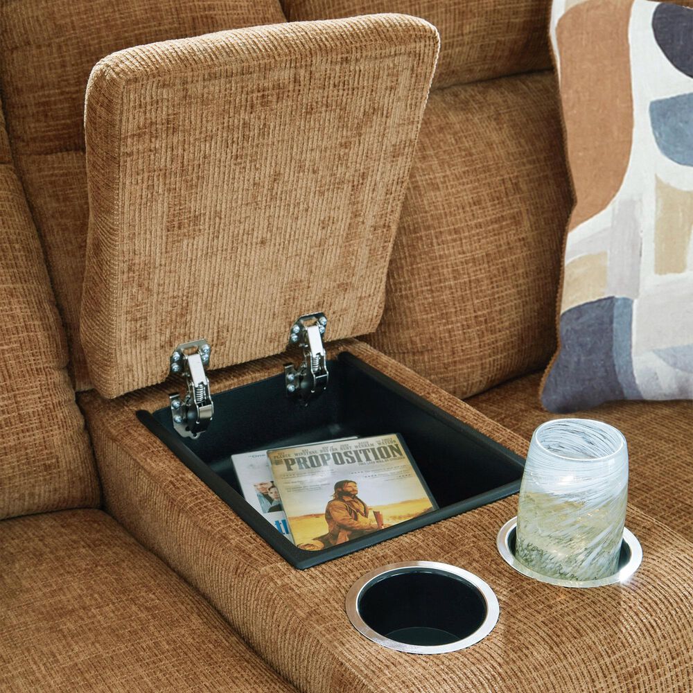 Ashley Kanlow Manual Reclining Loveseat in Honey, , large
