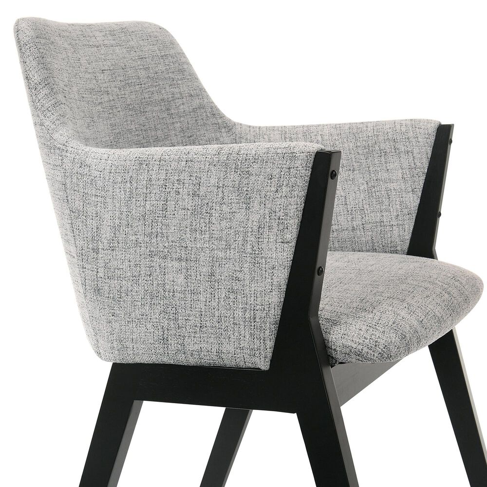 Blue River Arcadia and Renzo 5-Piece 42&quot; Dining Set with Gray Cushion in Black, , large