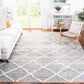 Safavieh Martha Stewart Lucia Shag MSR0720A 9" x 12" White and Light Grey Area Rug, , large